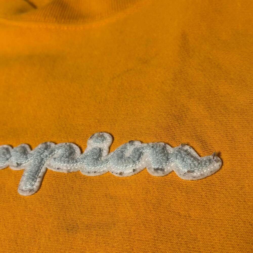 Champion Reverse Weave Cropped Sweatshirt Yellow - Picture 8 of 8